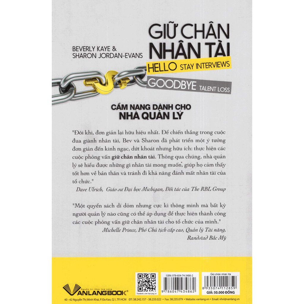 Sách - Giữ Chân Nhân Tài - Cẩm nang dành cho nhà quản lý