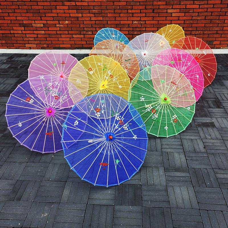 Dù Giấy Dầu Vải Lụa Dùng Biểu Diễn Nhảy Múa Phong Cách Cổ Điển Cho Trẻ Em và Người Lớn