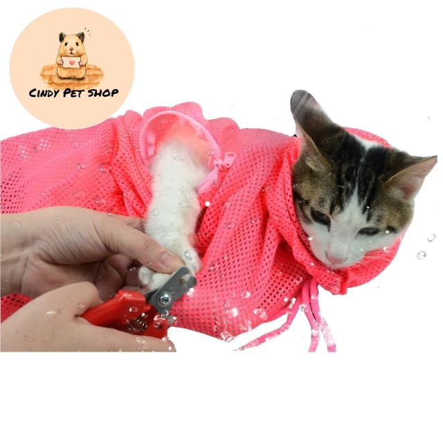 Túi lưới tắm và vệ sinh thân thể cho Chó, Mèo