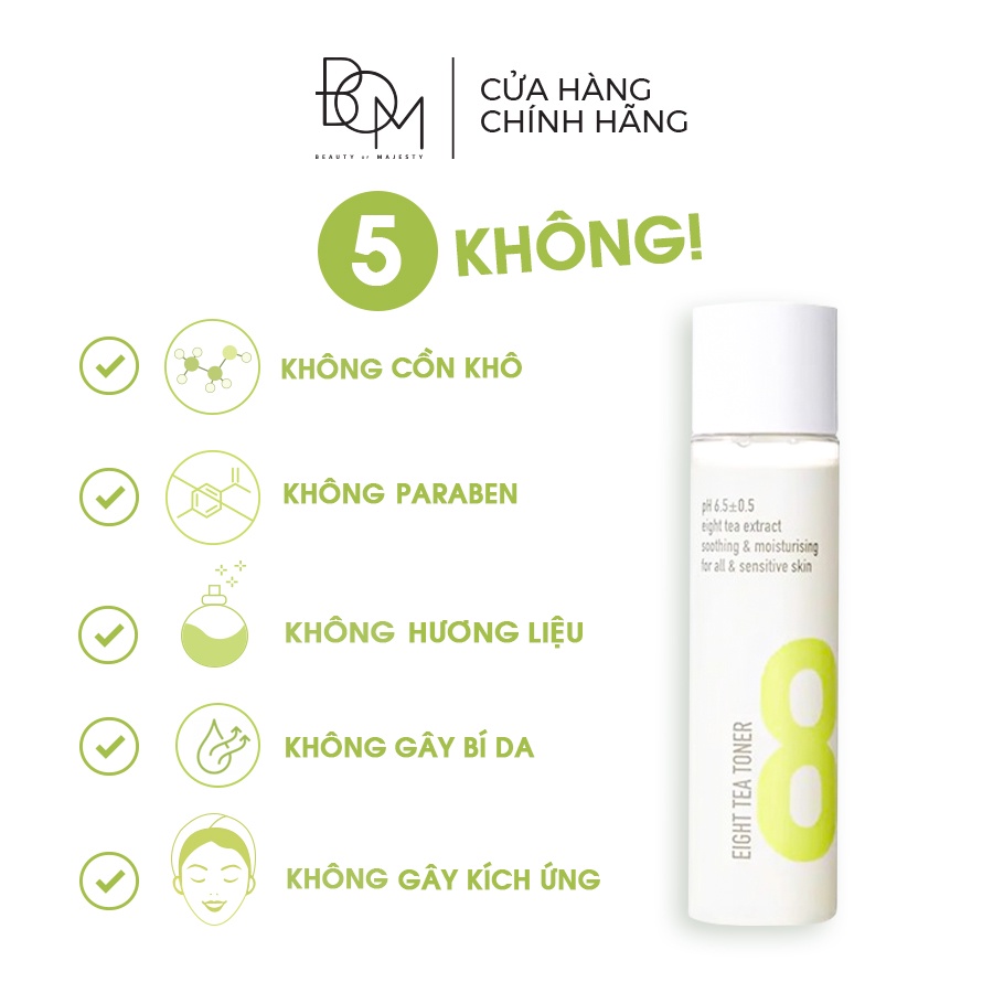 Bộ đôi chăm sóc da nước cân bằng và kem dưỡng Bom Eight Tea