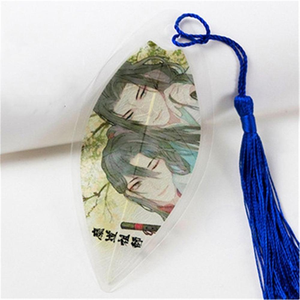 Jarred Mo Dao Zu Shi Bộ 2 Thẻ Đánh Dấu Sách Hình Chiếc Lá Chống Thấm Nước Làm Quà Tặng Giáo Viên