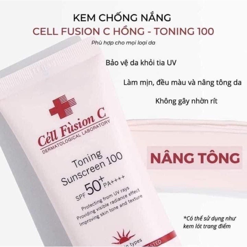 Kem chống nắng Cell Fusion C Toning Suncreen 100