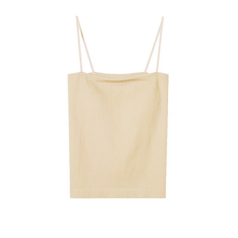 Áo 2 dây [Minhduongct] ngang ngực Croptop Len Tâm, thun ống ôm body Áo Bra 2 dây len tâm Mã 3003