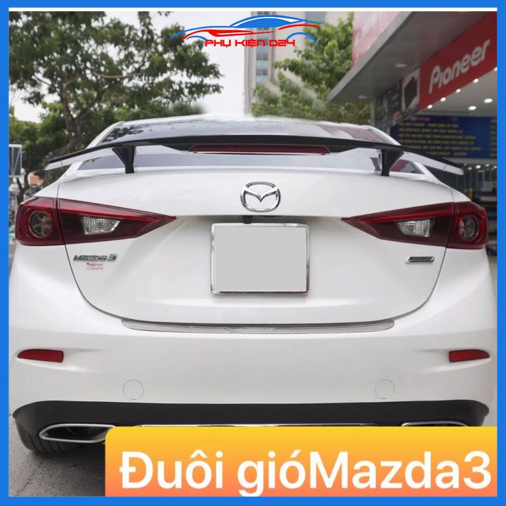 Đuôi gió sau xe thể thao Civic , City, Cerato, Mazda 3 , Elantra có đèn Led hàng mộc chưa sơn