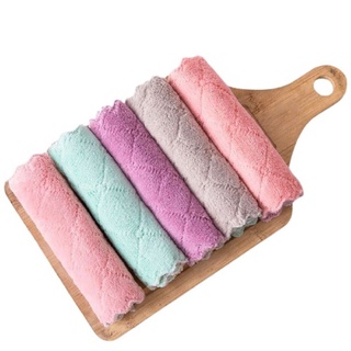 Set 10 Khăn Lau Bếp Đa Năng Viền Hoa Mềm Mịn Siêu Thấm, Siêu Hút Nước