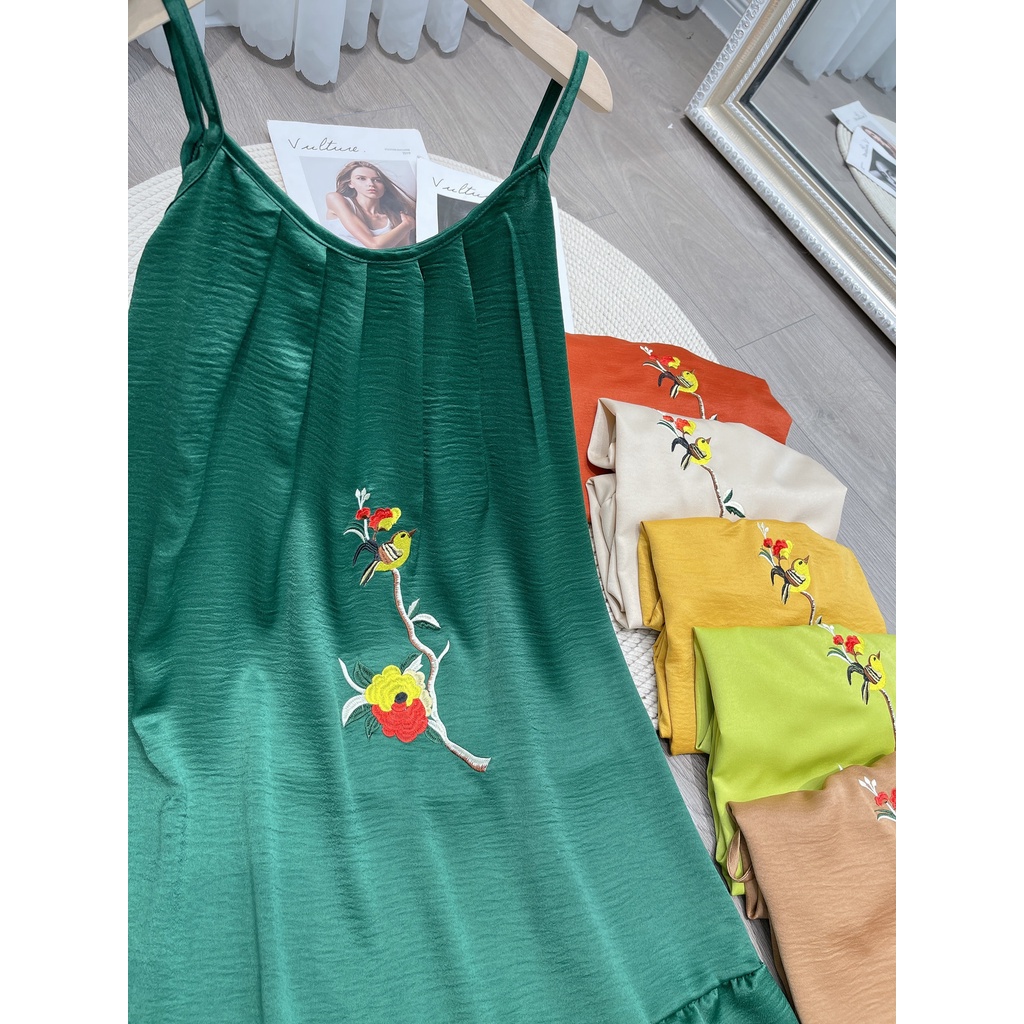 Váy suông hoa thêu 2 dây ( ảnh thật ) | BigBuy360 - bigbuy360.vn