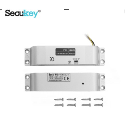Khóa chốt cửa điện từ 2 thanh gắn cửa gỗ-nhựa-nhôm, loại thường mở 12VDC có độ trễ 0-3-6 giây