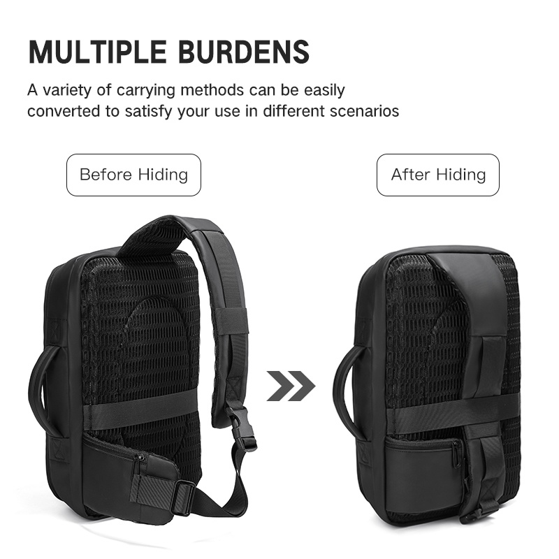 Túi đeo chéo OZUKO cỡ lớn chống thấm nước 13 inch thời trang cho nam