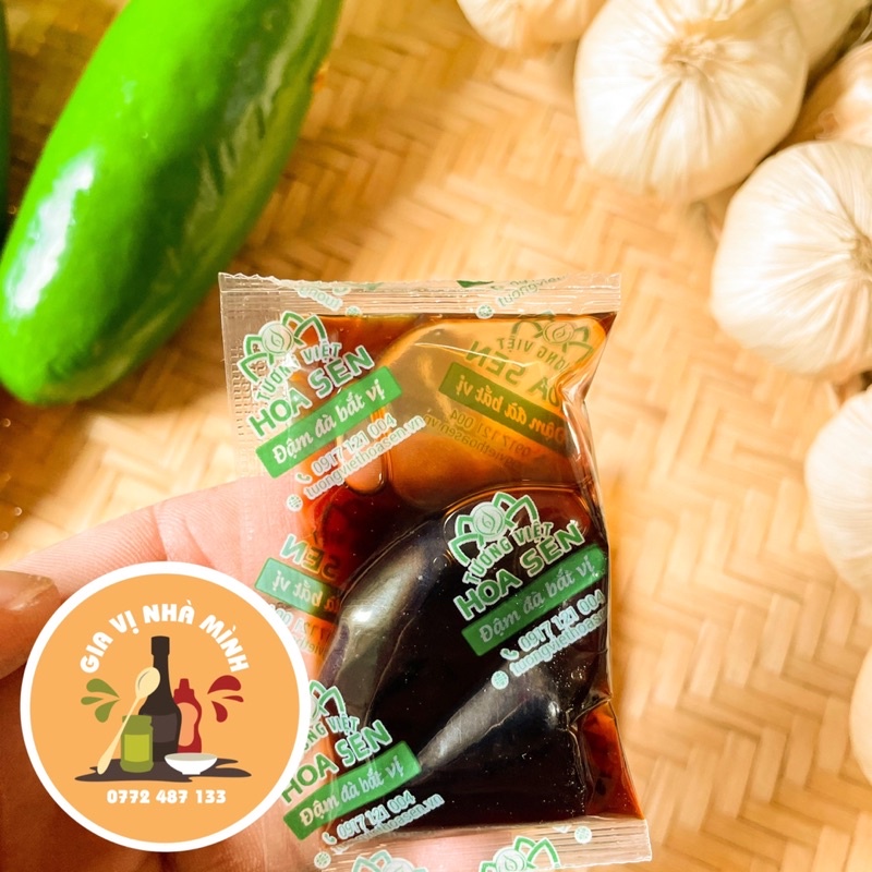 NƯỚC TƯƠNG HOA SEN DẠNG GÓI  100GÓI/15GR