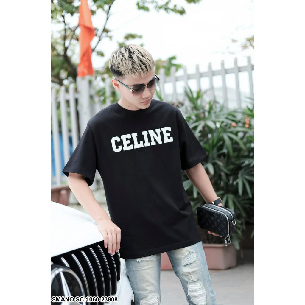 Áo Phông CELINE  phối Nam Nữ in Logo chữ Siêu Đẹp Chất Liệu Cotton Co Giãn 4 Chiều Thoáng Mát