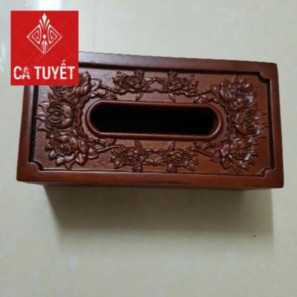 hộp đựng giấy ăn gỗ hương cao cấp
