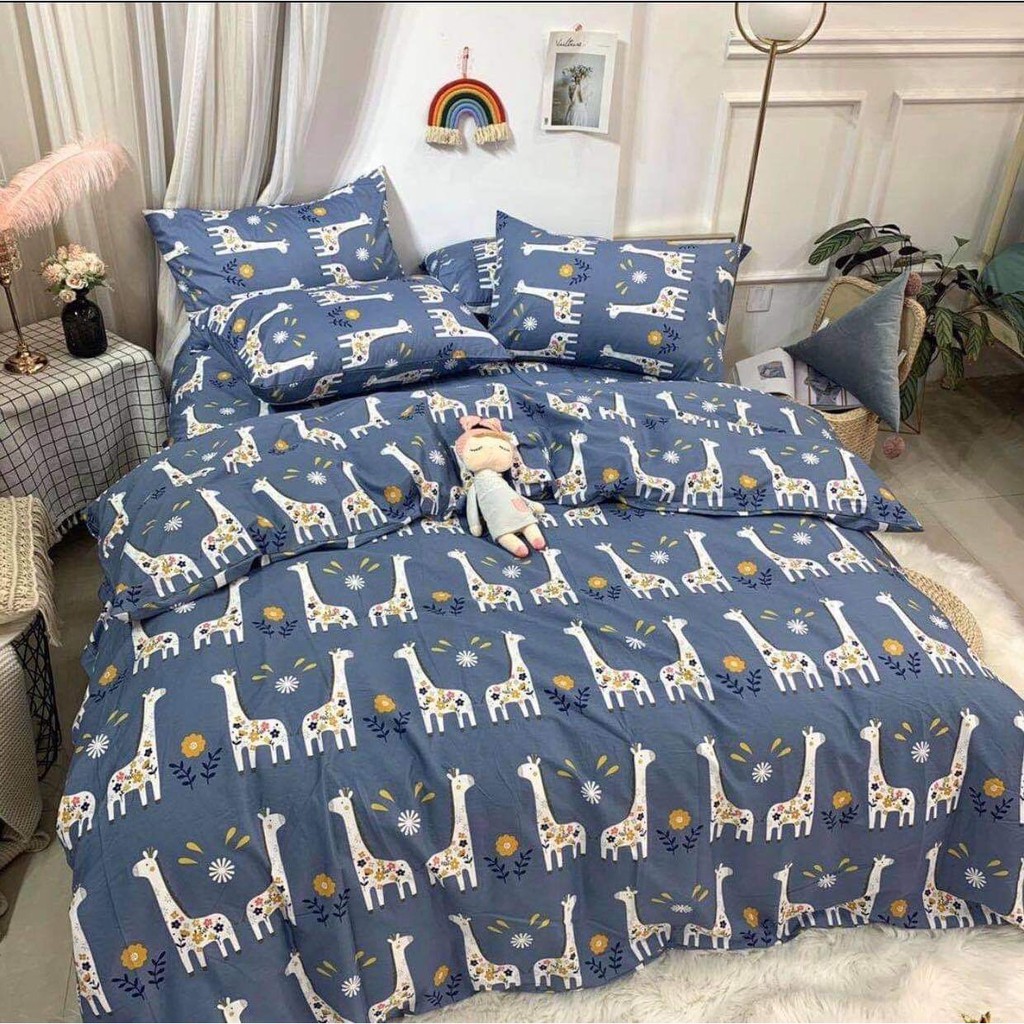 Bộ chăn ga vỏ gối cotton 4 món