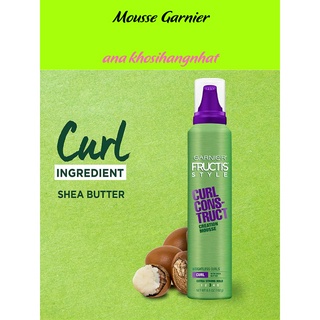 Mousse Garnier tạo kiểu và giữ nếp tóc 192g Mousse Curl Construct