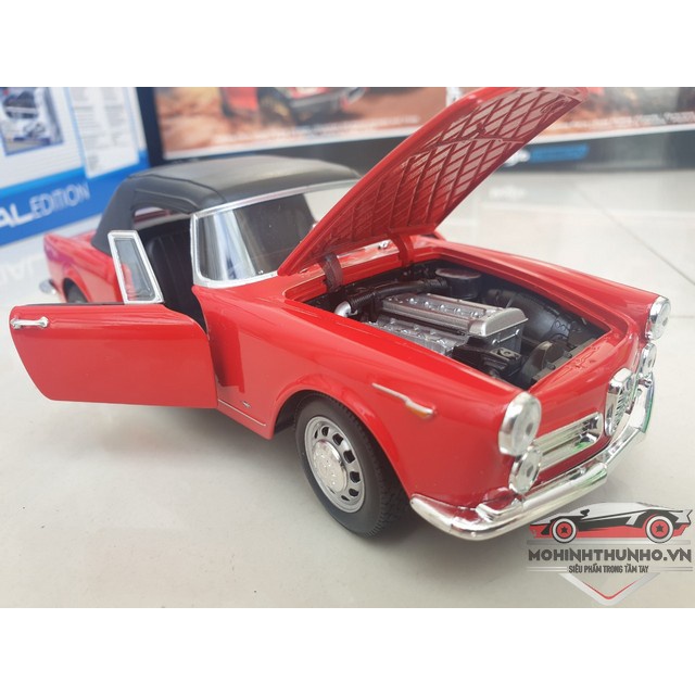 Xe mô hình Alfa Romeo 2600 Spider, tỉ lệ 1:24, Welly