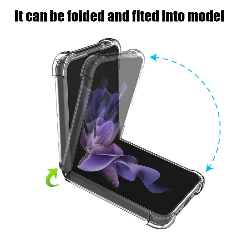 Ốp Điện Thoại Trong Suốt Bảo Vệ Bốn Góc Chống Sốc Chống Rơi Cho Samsung Galaxy Z Flip 4