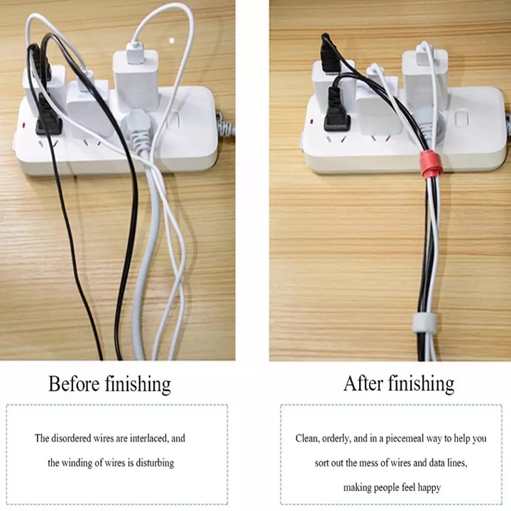 Nẹp dây điện ❤️FREESHIP❤️ kẹp dây điện - dây dán buộc gọn dây điện bộ 50 cái