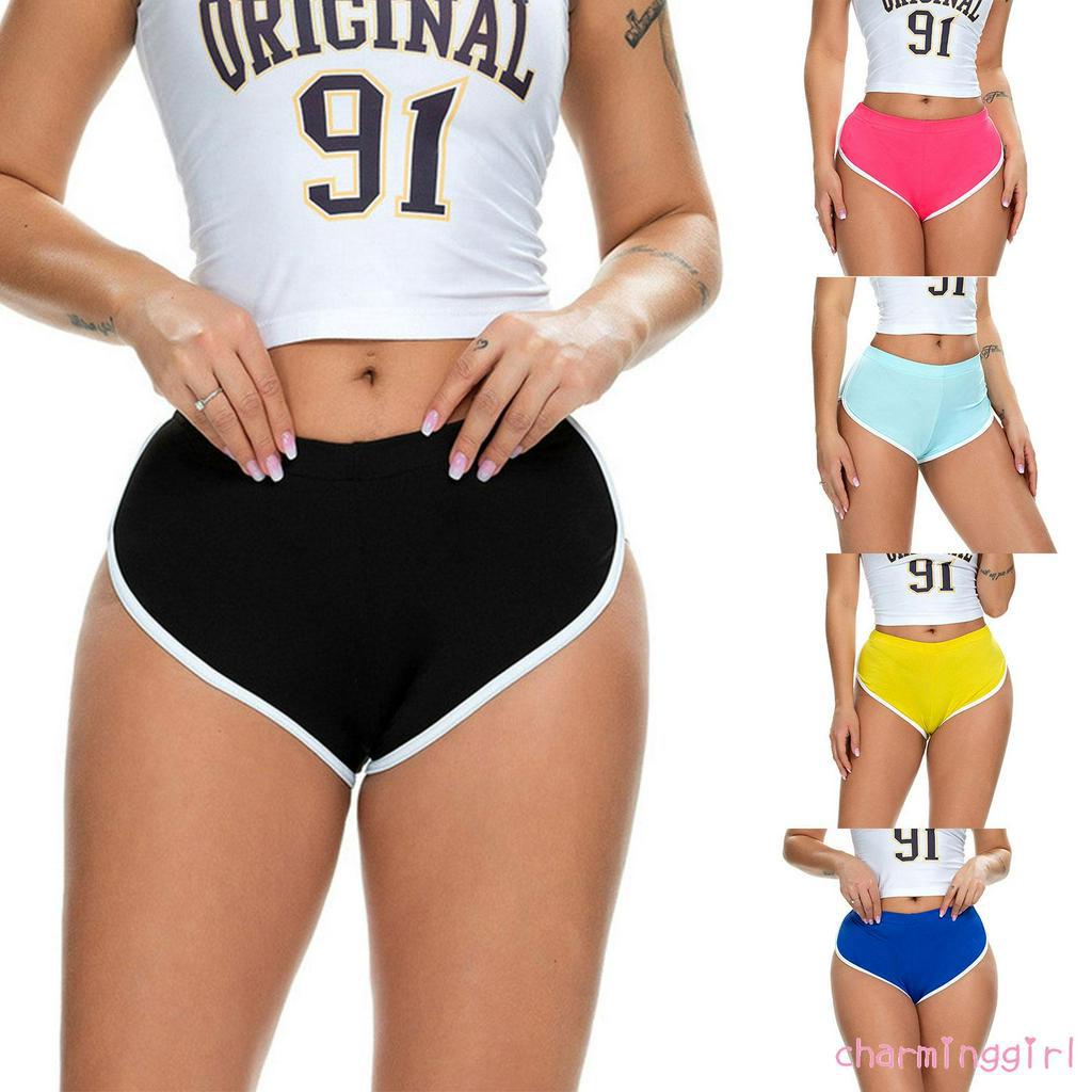 Quần Bơi Ngắn Lưng Cao Phối Màu Tương Phản Cho Nữ