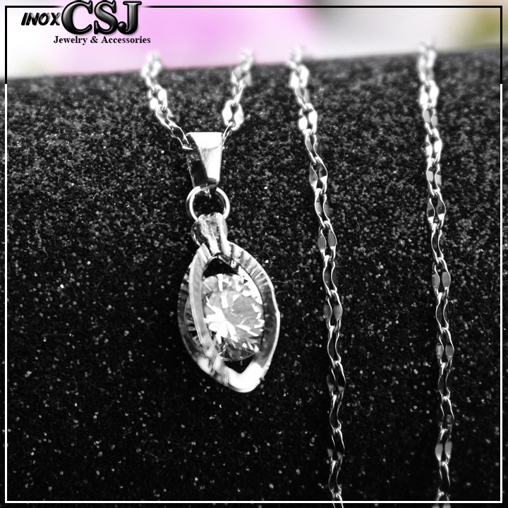 DÂY CHUYỀN NỮ INOX TRÁI KHẾ ĐẸP GIÁ RẺ DC124 THỜI TRANG CAO CẤP
