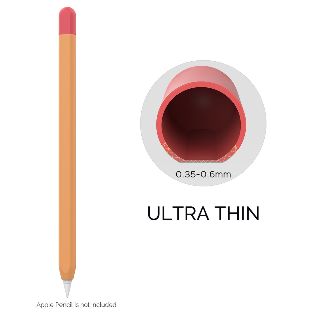 Ốp Bảo Vệ Apple Pencil 2 Silicone Cao Cấp Kiểu Bút Chì Thương Hiệu AHA STYLE