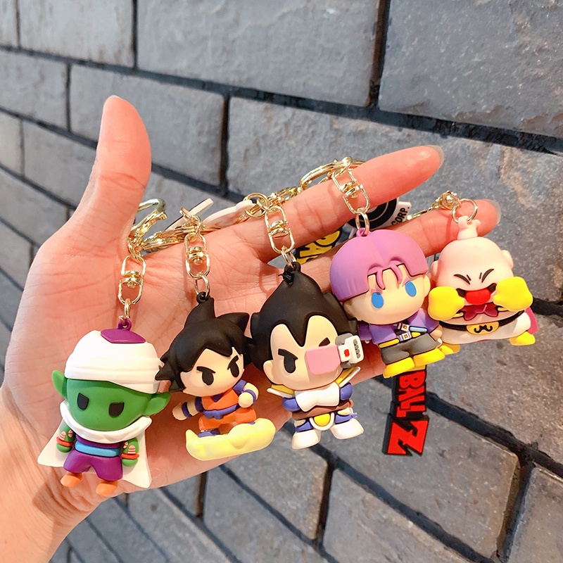Móc Khóa Hình Dragon Ball Son Goku Vegeta Trunks Đáng Yêu