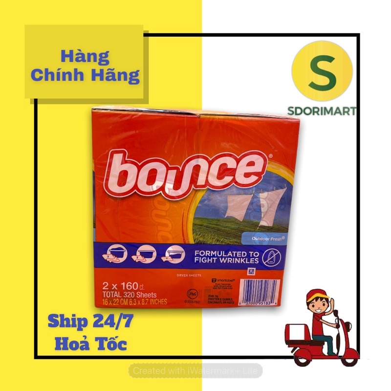 Giấy sấy thơm quần áo Bounce Mỹ