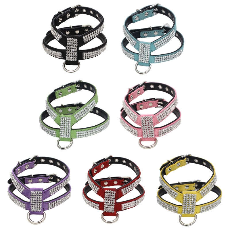 Áo Vest Đính Đá Phản Quang Lấp Lánh Cho Chó Pug Chihuahua