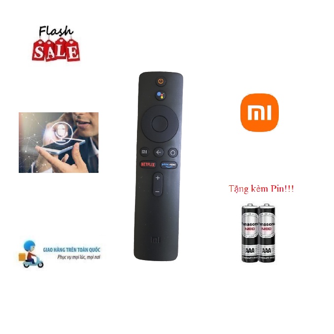 Remote Điều khiển giọng nói TV Xiaomi -TV Box Mi Box 4K smart TV 4x Android TV- Hàng mới chính hãng Tặng kèm Pin!