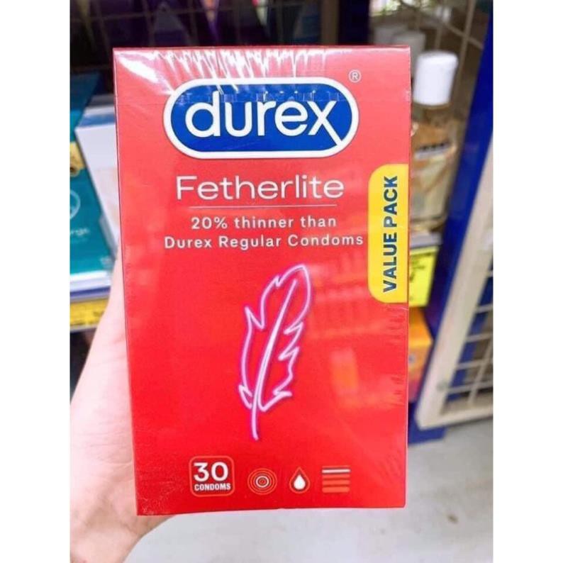 [ Chính Hãng ] Bao Cao Su Durex Úc hộp 30 - Durex Ultra Thin Feel Fetherlite 👌