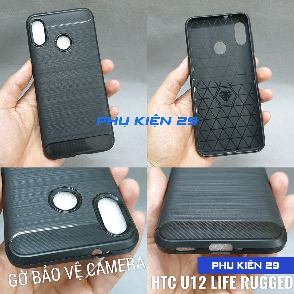 [HTC U12 LIFE] Ốp lưng silicon chống sốc RUGGED #1