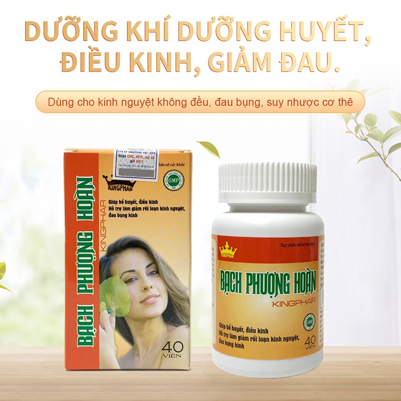 Woohop Bạch Phượng Hoàn Kingphar - Viên Uống Hỗ Trợ Điều Hòa Kinh Nguyệt, Phụ Khoa