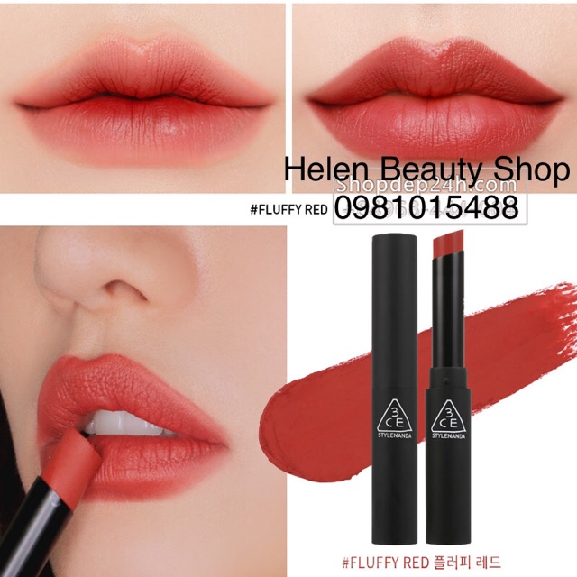 [NEW 2018] Son Thỏi Lì Mịn Như Nhung 3CE Slim Velvet Lip Color