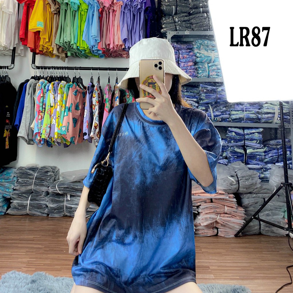 Áo thun loang màu 𝑭𝒓𝒆𝒆𝒔𝒉𝒊𝒑 Áo phông unisex LR87 vải cotton xượt poli co giãn thấm hút tốt, không xù lông