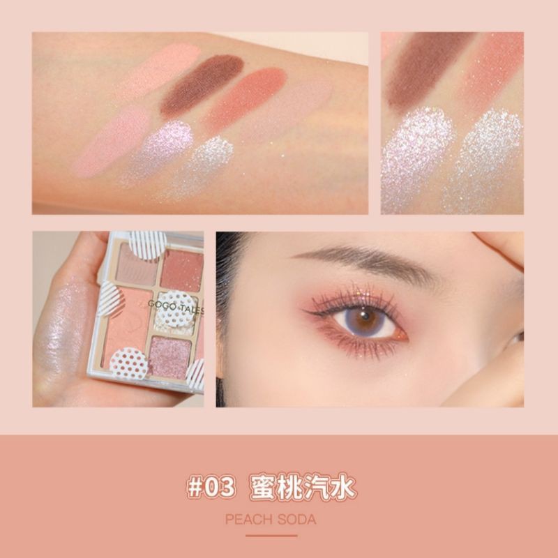 Bảng Phấn Mắt 7 Màu GOGO TALES Bubble Spot Eyeshadow Palette Nội Địa Trung Chính Hãng