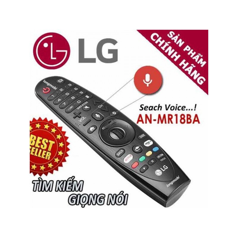 Remote Điều Khiển Tivi Thông Minh LG AN-MR18BA có giọng nói ( MAGIC REMOTE) . Bảo hành 24 tháng