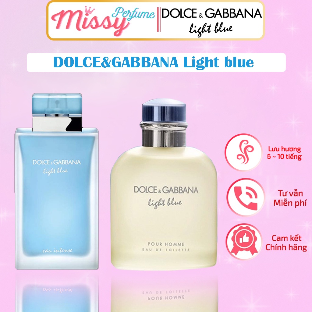 Nước Hoa DG Light Blue EDT, D&G Light Blue For Women, Nước hoa mùa hè dành cho nữ