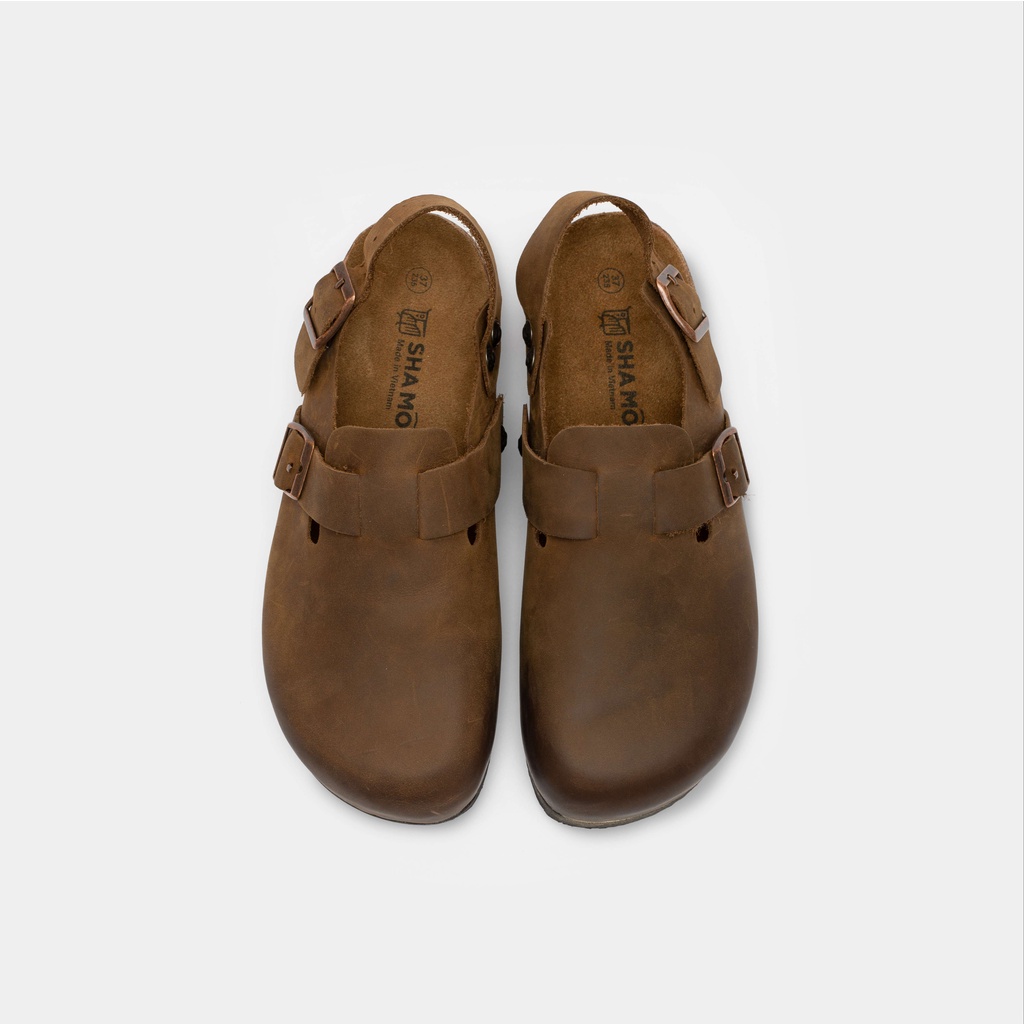 Sục đế trấu da thật by Shamong vintage made in Vietnam bảo hành 1 năm mã SDT