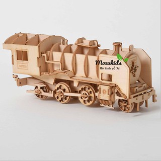 Đồ chơi lắp ráp gỗ 3D Đầu máy Xe Lửa Steam Locomotive