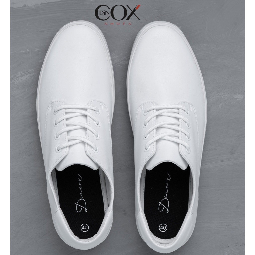 Giày Sneaker Da Nam DINCOX E11 Sang Trọng Màu Trắng