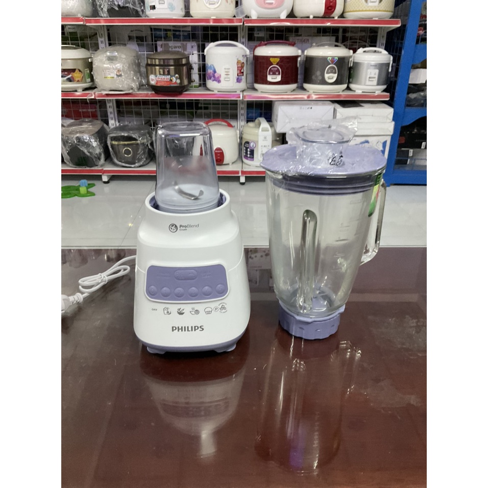 Máy xay sinh tố Philips HR2222/00 cối lớn thủy tinh - Hàng trưng bày