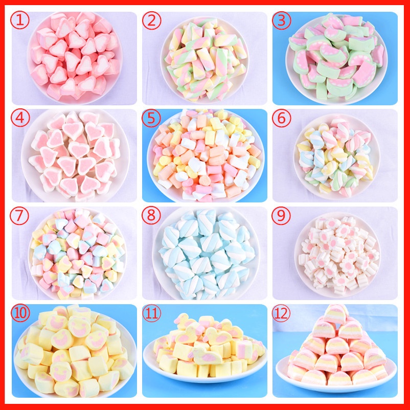 Đồ trang trí bánh sinh nhật  500gr kẹo xốp marshmallow trang trí bánh kem