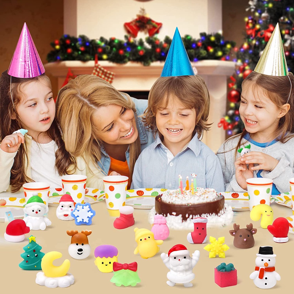 Set 5 Đồ Chơi Mochi Giảm Căng Thẳng Chủ Đề Giáng Sinh Dễ Thương