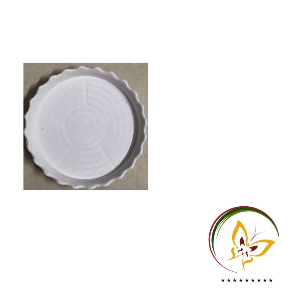 Đĩa lót chậu tròn khía Phi 8,5cm - #047C#
