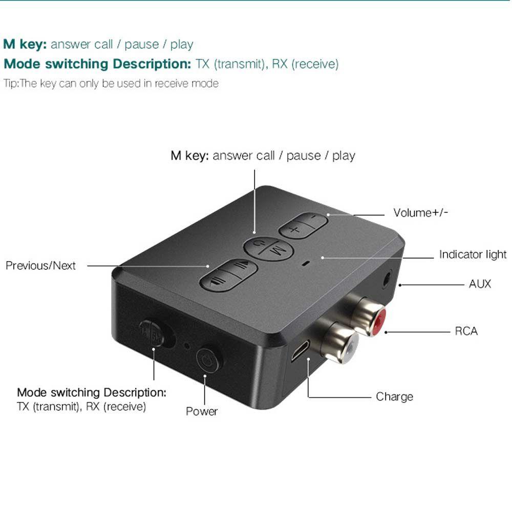 Thiết Bị Nhận Tín Hiệu Bluetooth 5.0 Không Dây Jack 3.5mm