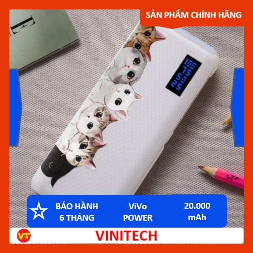 SẠC DỰ PHÒNG MÈO CON 20.000mAH