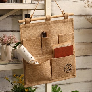 Túi vải bố treo tường 5 Ngăn cổ điển