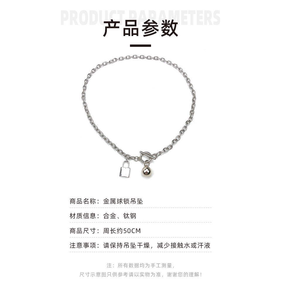 Dây Chuyền Thép Titan Mặt Hình Ổ Khóa OT 22368 Thời Trang