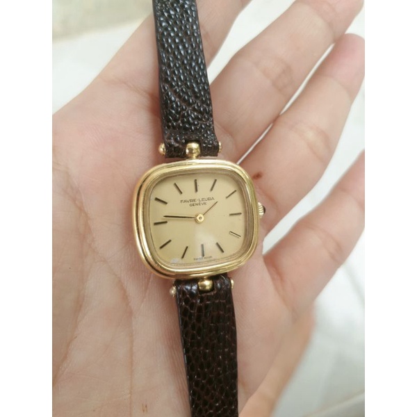 Đồng hồ si nữ hiệu FAVRE - LEUBA GENEVE máy Thụy Sĩ, cơ cổ lên dây cót tay bọc vàng