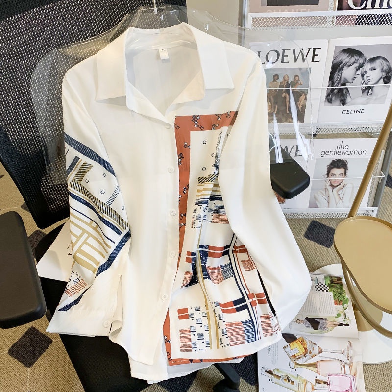 Áo Sơ Mi Tay Dài In Họa Tiết Thời Trang Mùa Thu Cho Nữ