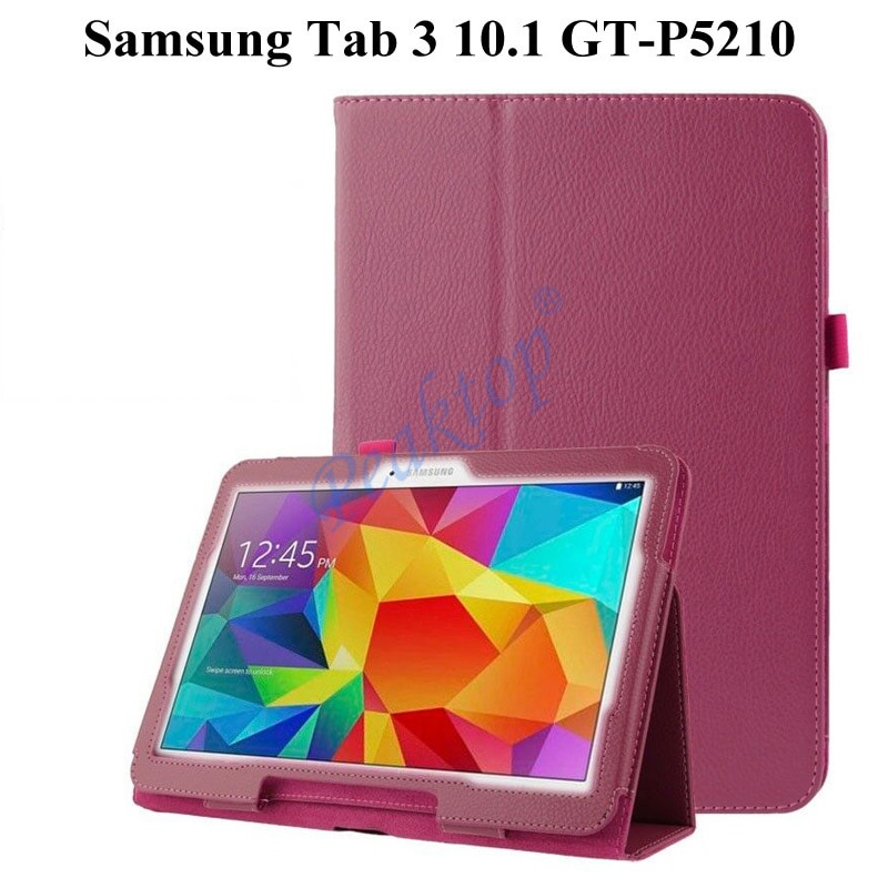 Bao Da Pu Máy Tính Bảng Nắp Lật Mặt Nhám Cho Samsung Galaxy Tab 3 10.1 Inch P5200 P5210 P5220 Gt-P5200 Ốp