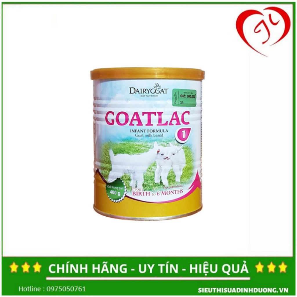 Combo 2 lon sữa dê GoatLac số 1 400g